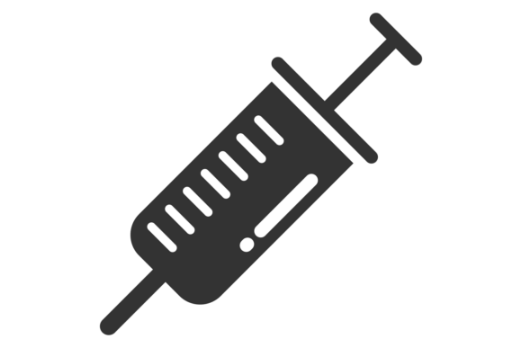 A Black and White Syringe Illustration