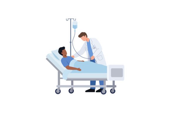 Doctor Attending to a Patient in a Hospi Design Review