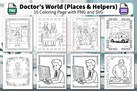 Doctor’s World Places Helpers Pages