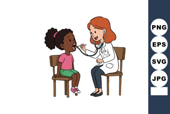 Female Doctor Checking Young Patient With Stethoscope