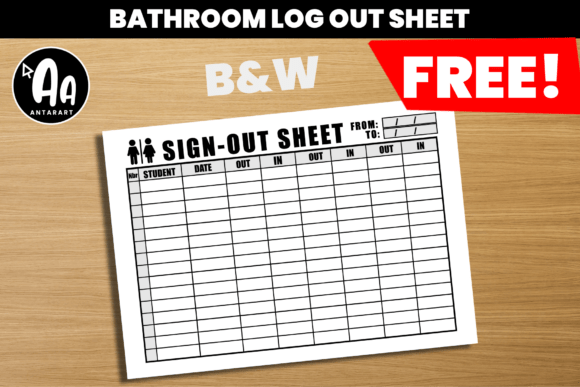 FREE Bathroom Sign Out Sheets: A Designer's Stitch Test