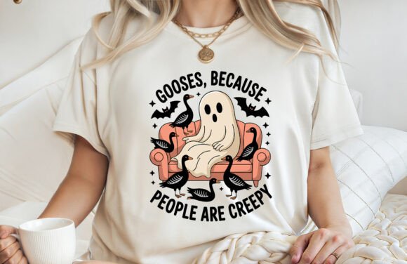 Funny Spooky Goose Halloween T-shirt PNG Review