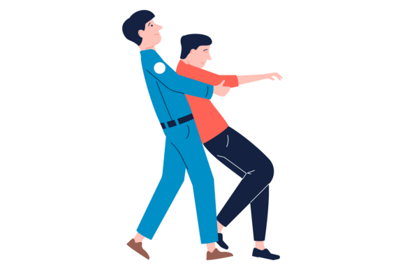 Paramedic Hold Unconscious Man. First Me