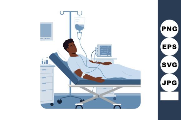 Patient Receiving Intravenous Therapy in: Embroidery Design Review