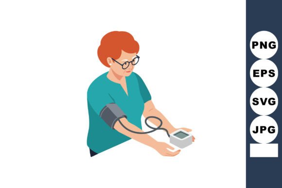 Woman Measuring Blood Pressure with Digi: An Embroidery Design Review